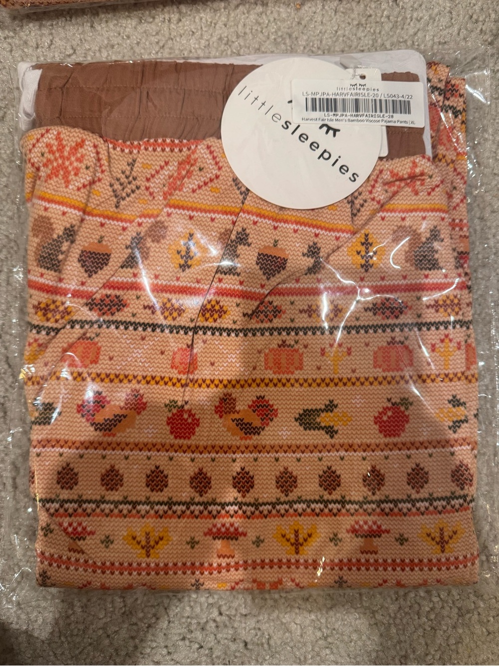 Little Sleepies Men’s Harvest Fair Isle Pajama Pant